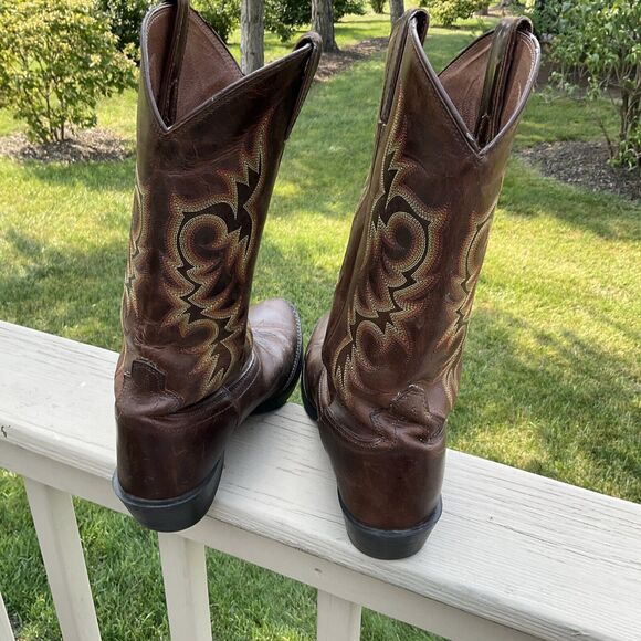 Justin 2551 Men\'s Stampede Western / Cowboy Boots with Round Toe Brown Size 10 D main image 8